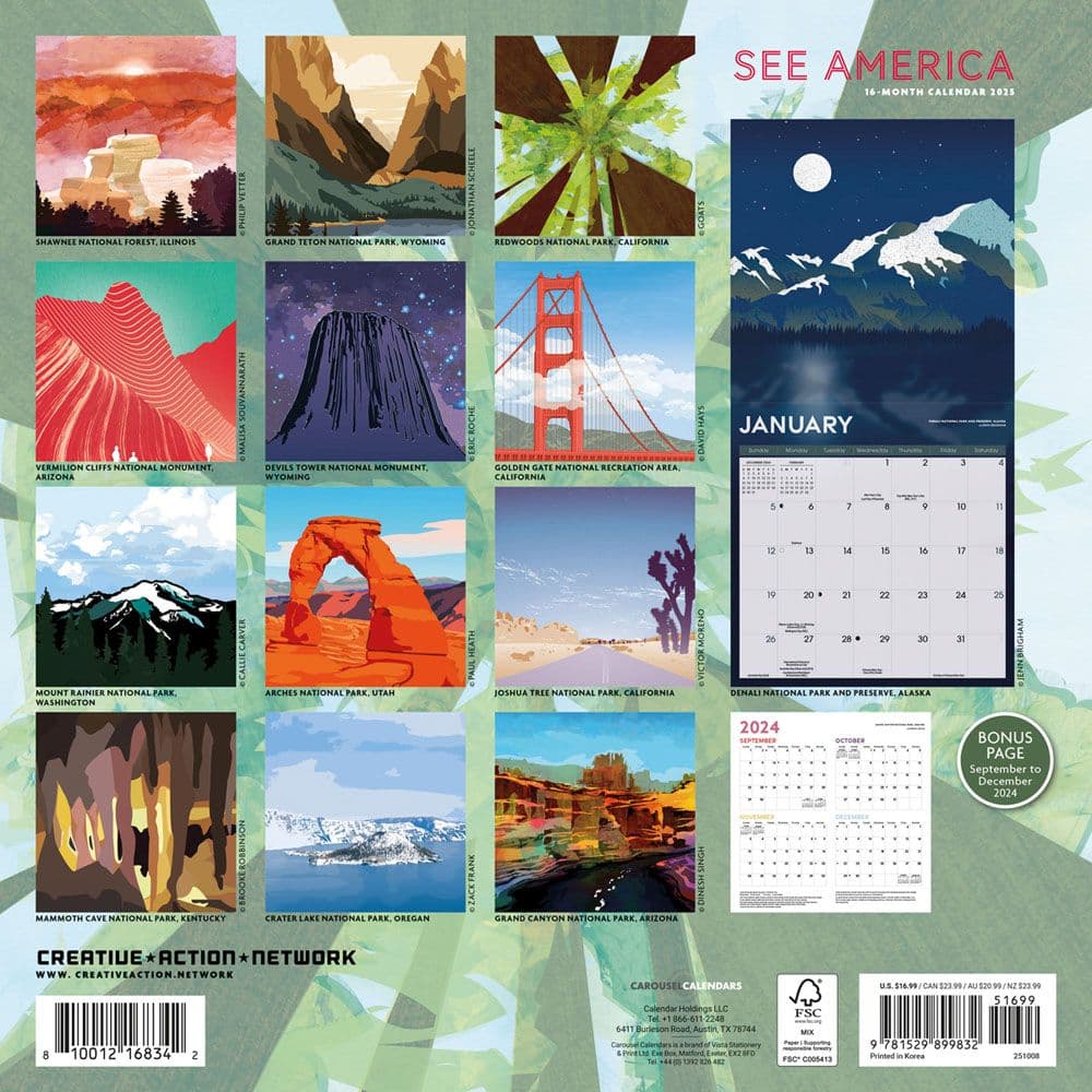 See America 2025 Wall Calendar First Alternate Image width="1000" height="1000"