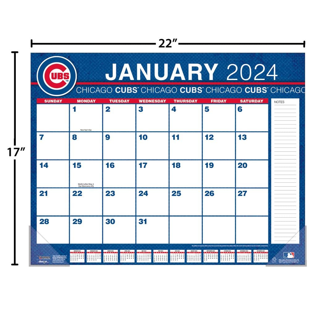 MLB Chicago Cubs 2024 Desk Pad Fourth Alternate Image width=&quot;1000&quot; height=&quot;1000&quot;