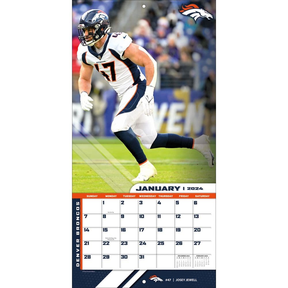 Denver Broncos 2024 Wall Calendar