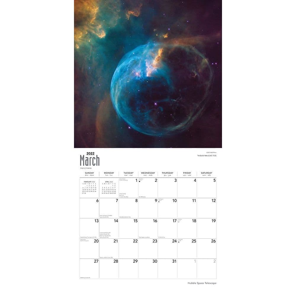 Hubble Space Telescope 2022 Wall Calendar - Calendars.com