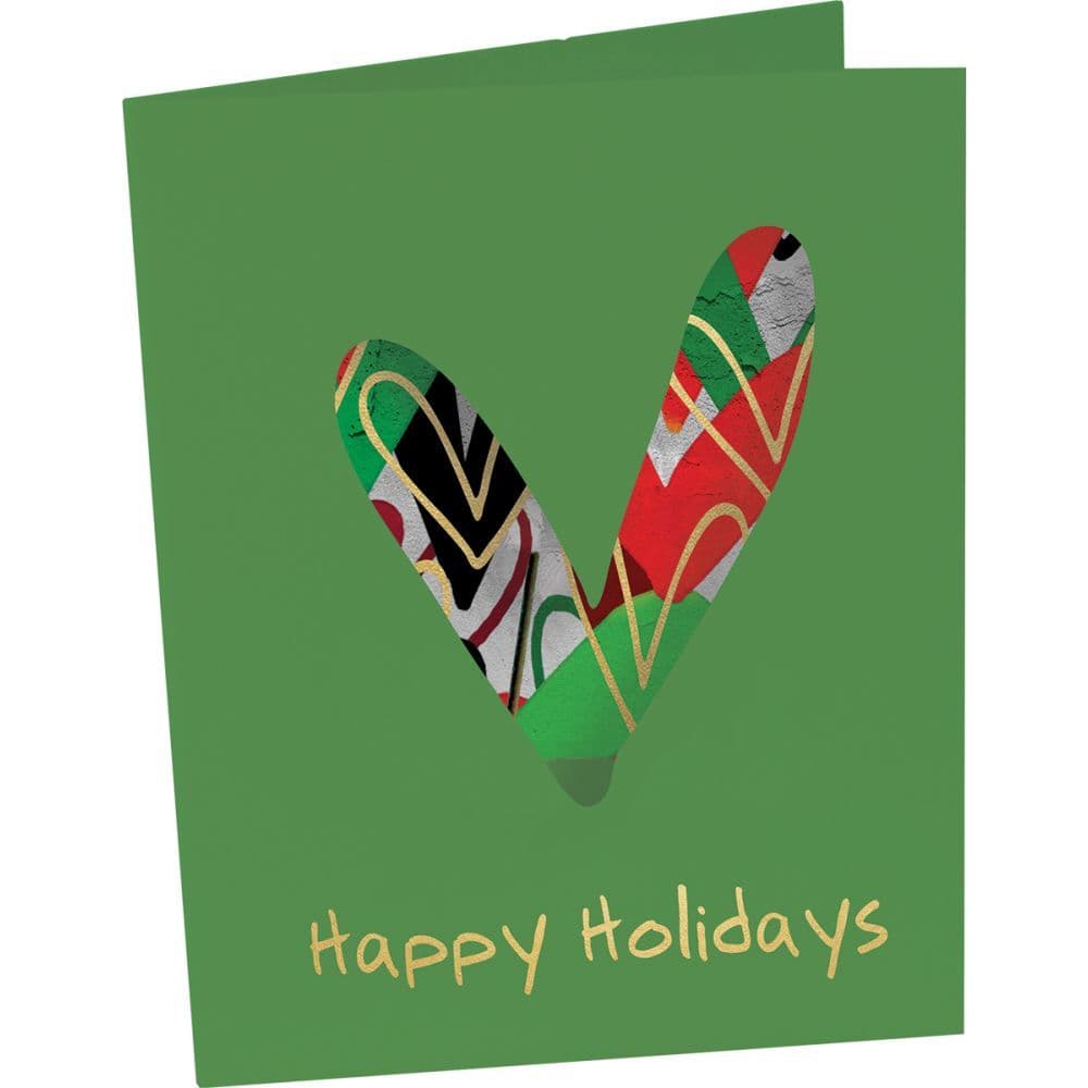 Holiday Heart Ornament Christmas Card by James Goldcrown