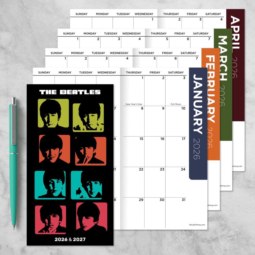 Beatles 2026 Monthly Pocket Planner First Alternate Image