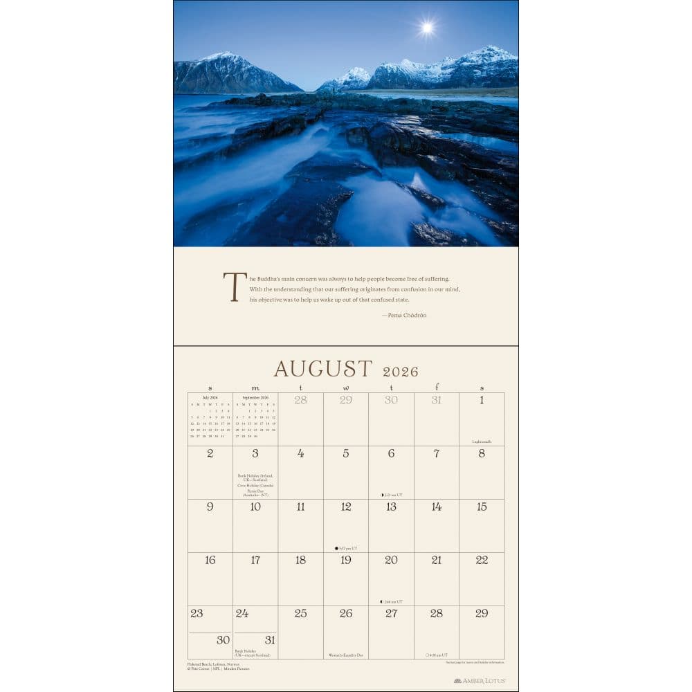 Pema Chodron 2026 Wall Calendar Third Alternate Image