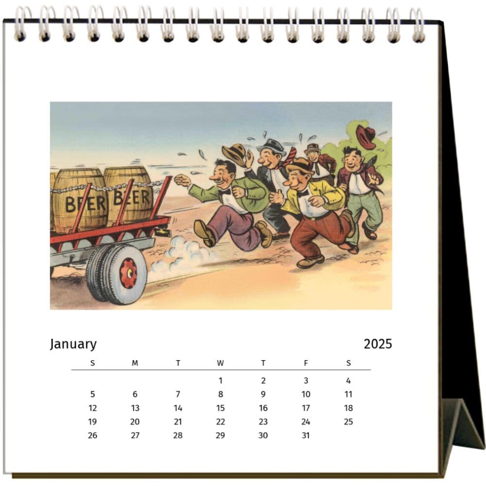 Nostalgic Beer 2025 Easel Desk Calendar Second Alternate Image width="1000" height="1000"