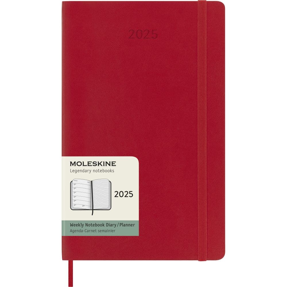 Moleskine Large Red Weekly Soft Cover 2025 Planner Main Product Image