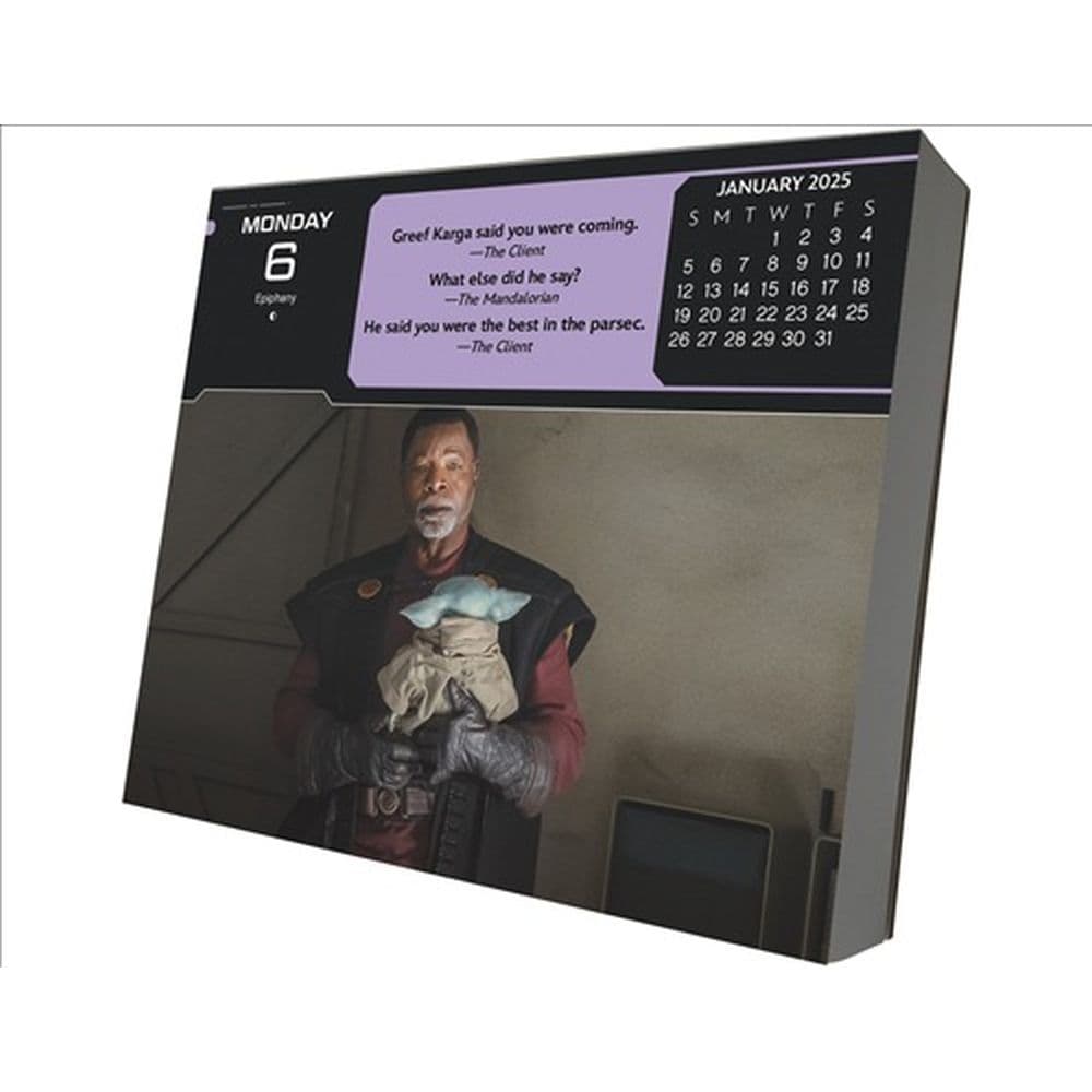 Mandalorian The Child Star Wars 2025 Desk Calendar Sixth Alternate Image