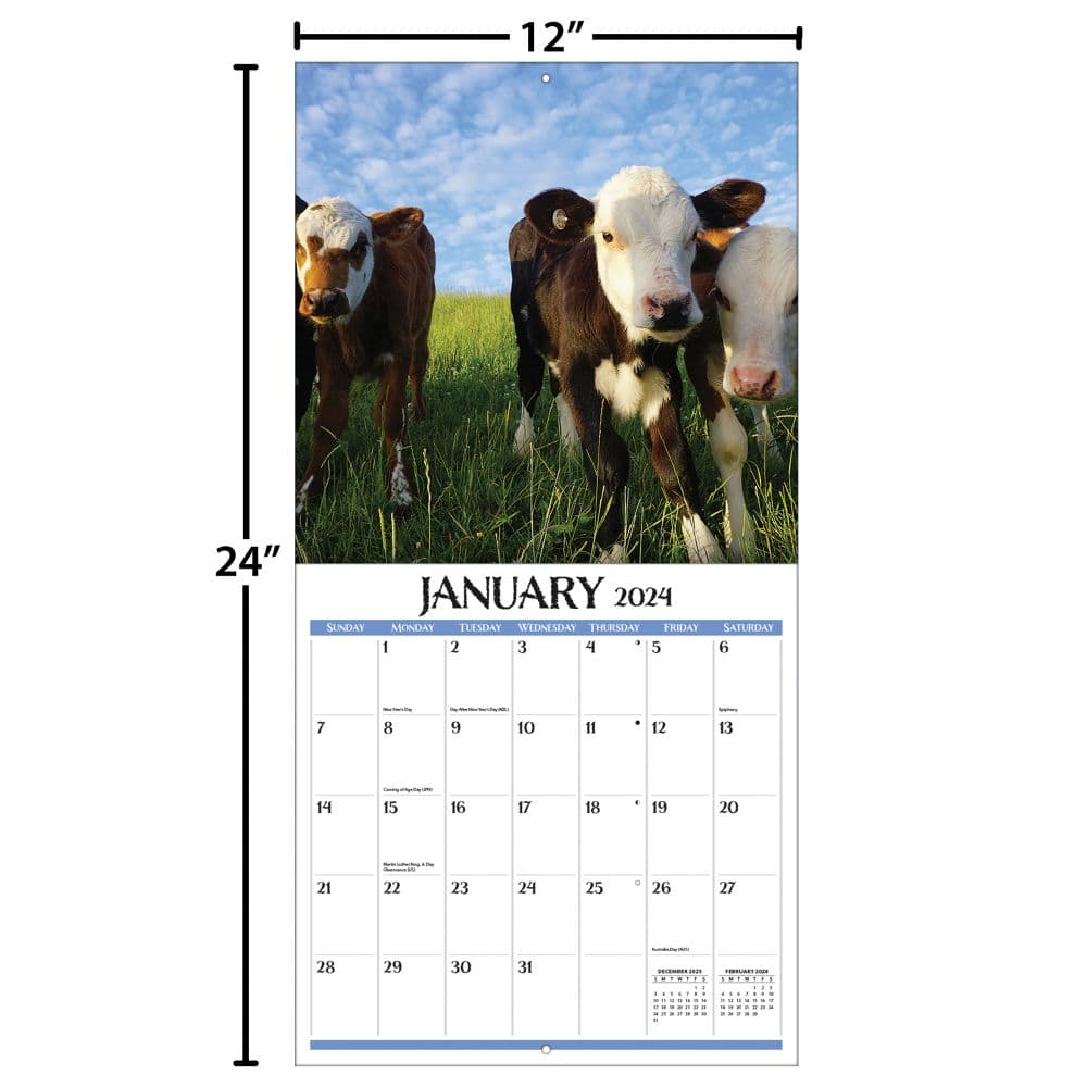 On The Farm 2024 Wall Calendar