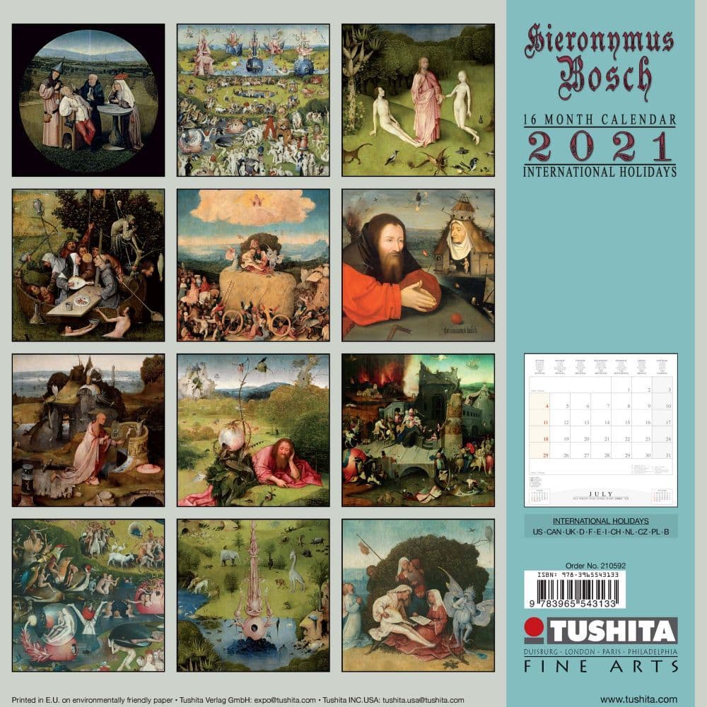 Hieronymus Bosch Wall Calendar