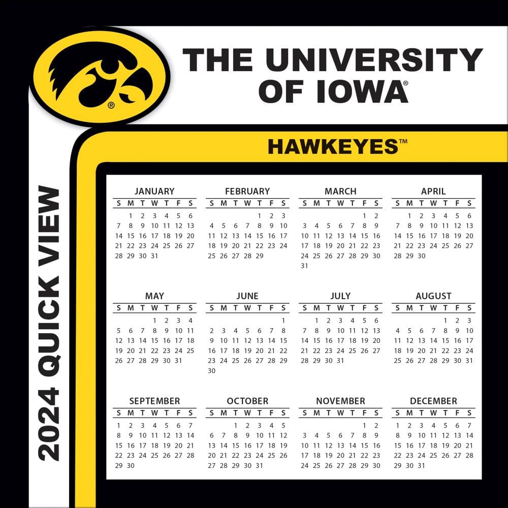 Iowa Hawkeyes 2024 Desk Calendar