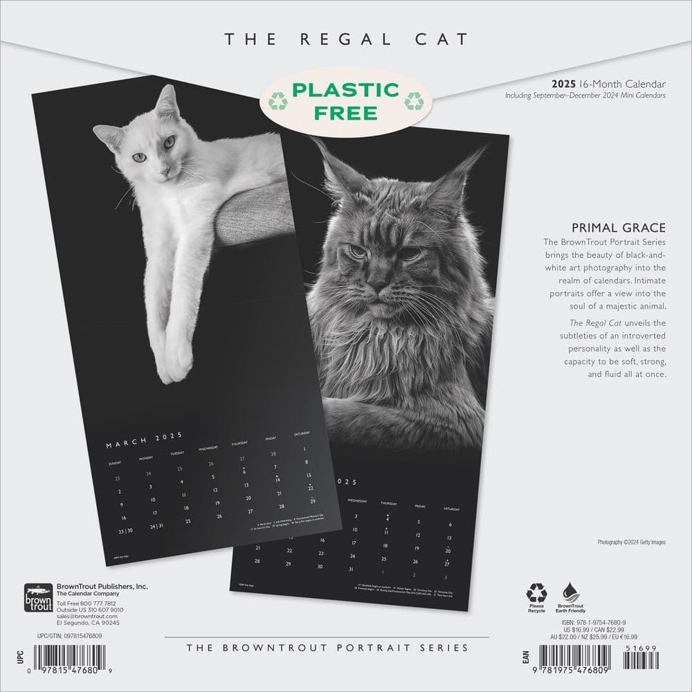 Cat Regal Portrait Series 2025 Wall Calendar First Alternate Image