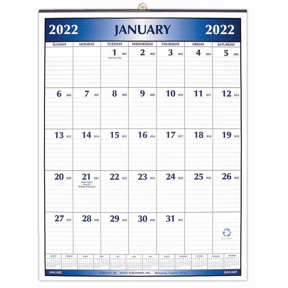 Large Calendar 2022 Printable Calendar 2022
