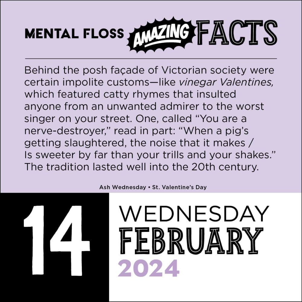 Mental Floss Amazing Facts 2024 Desk Calendar Alternate Image 2 width=&quot;1000&quot; height=&quot;1000&quot;