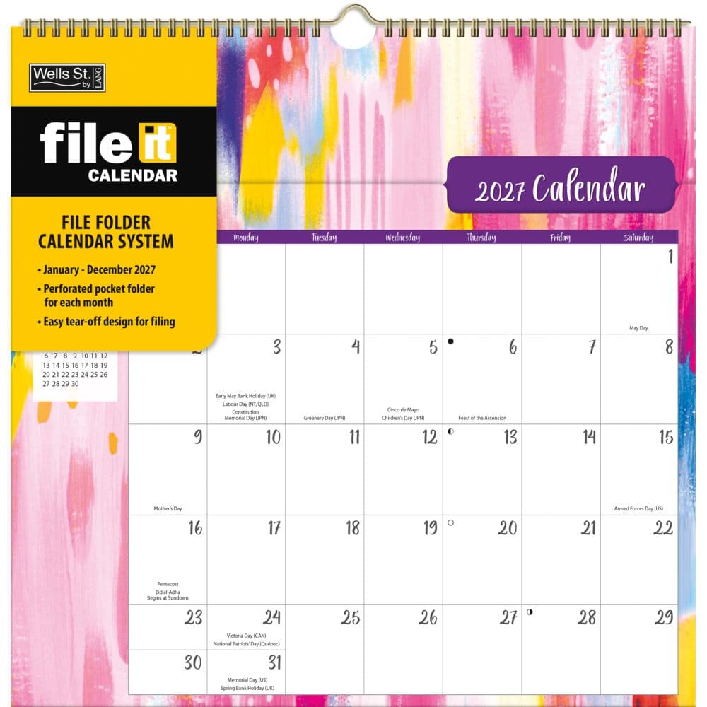 image Ettavee 2027 File-It Wall Calendar