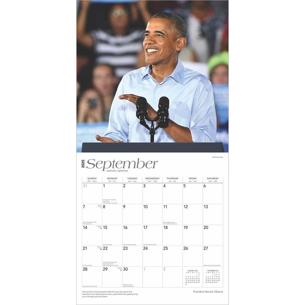 Obama President 2025 Wall Calendar Third Alternate Image