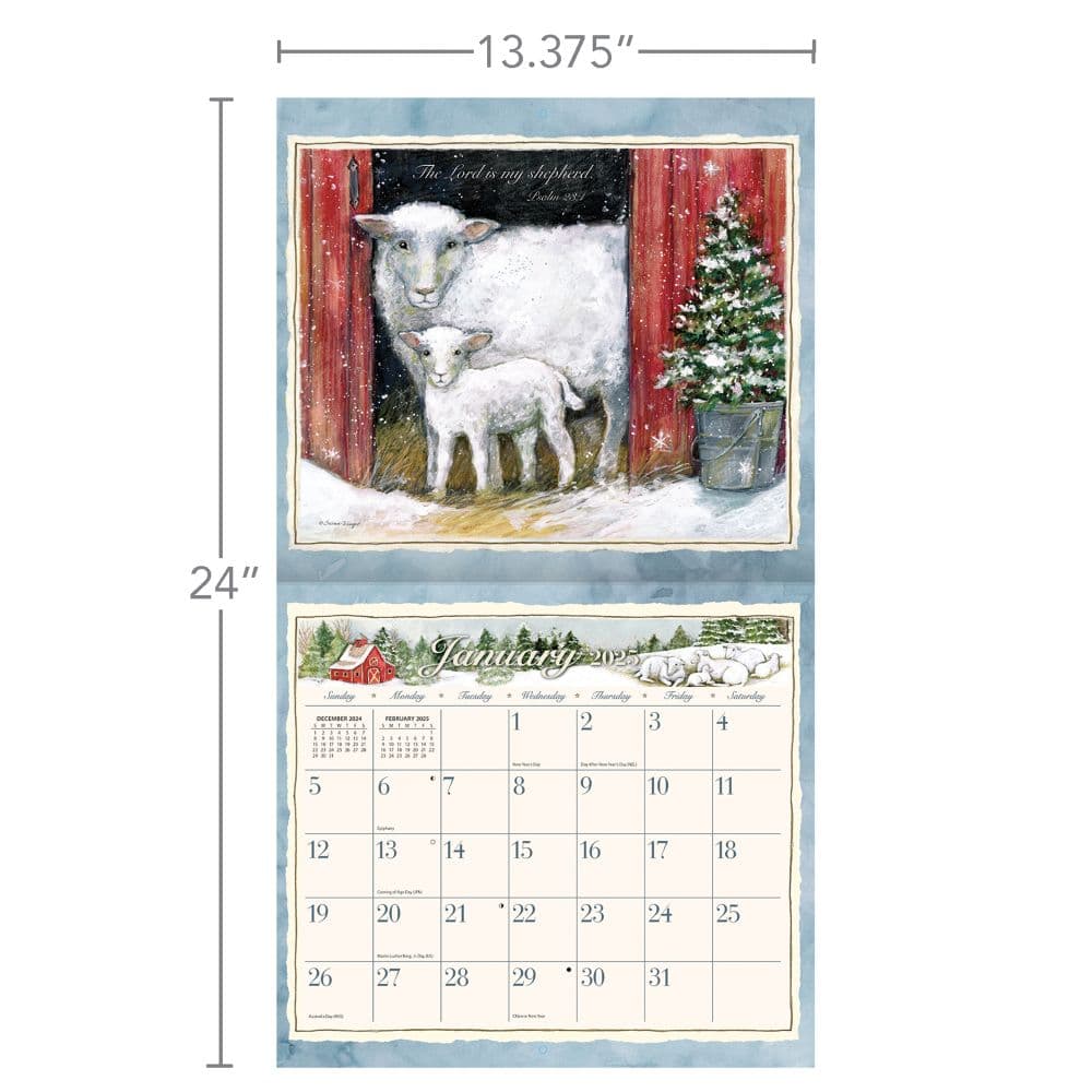 The Lord is My Shepherd by Susan Winget 2025 Wall Calendar Sixth Alternate Image width=&quot;1000&quot; height=&quot;1000&quot;