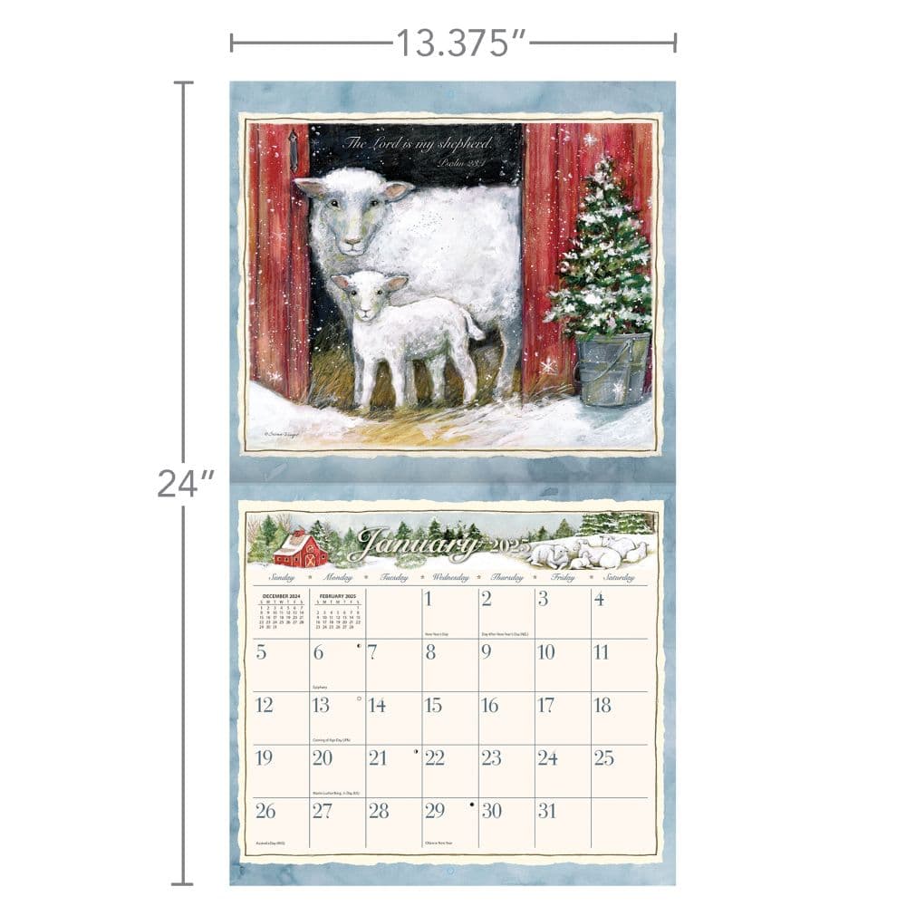 The Lord is My Shepherd by Susan Winget 2025 Wall Calendar Sixth Alternate Image width=&quot;1000&quot; height=&quot;1000&quot;