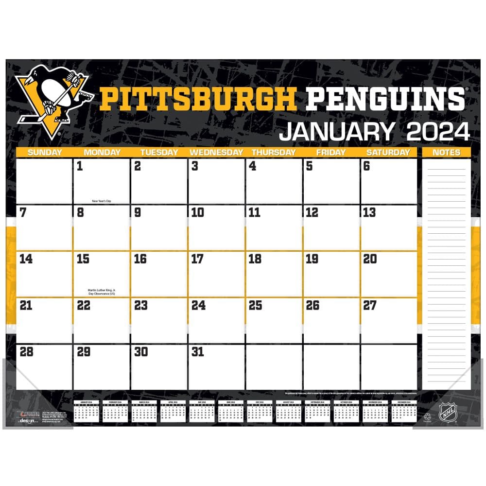 Pittsburgh Penguins 2024 Desk Pad