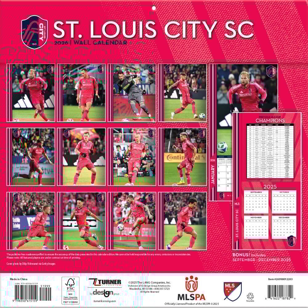 MLS St. Louis City SC 2026 Wall Calendar First Alternate Image