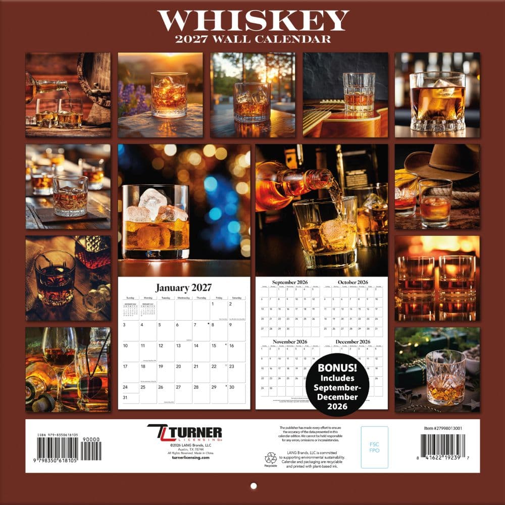 Whiskey Photo 2027 Wall Calendar First Alternate Image