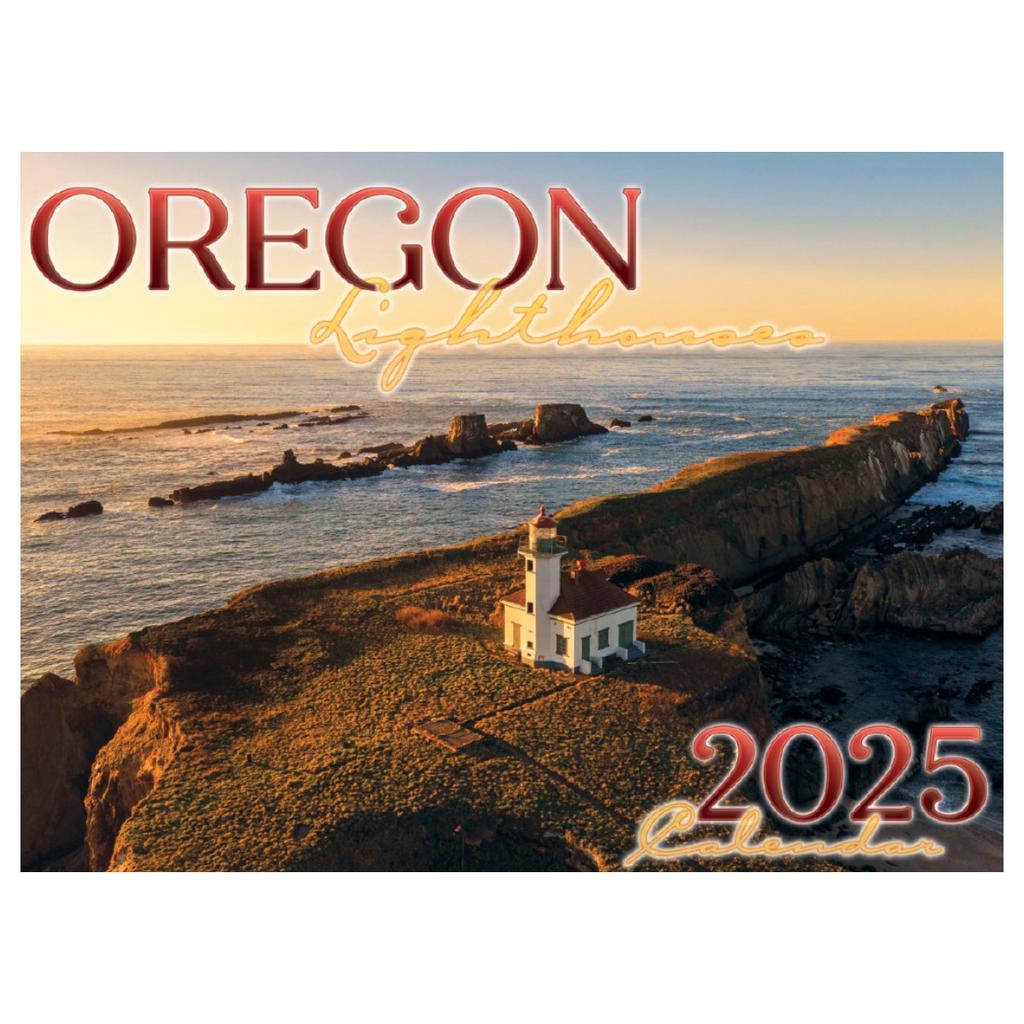 image Oregon Lighthouses 2025 Wall Calendar