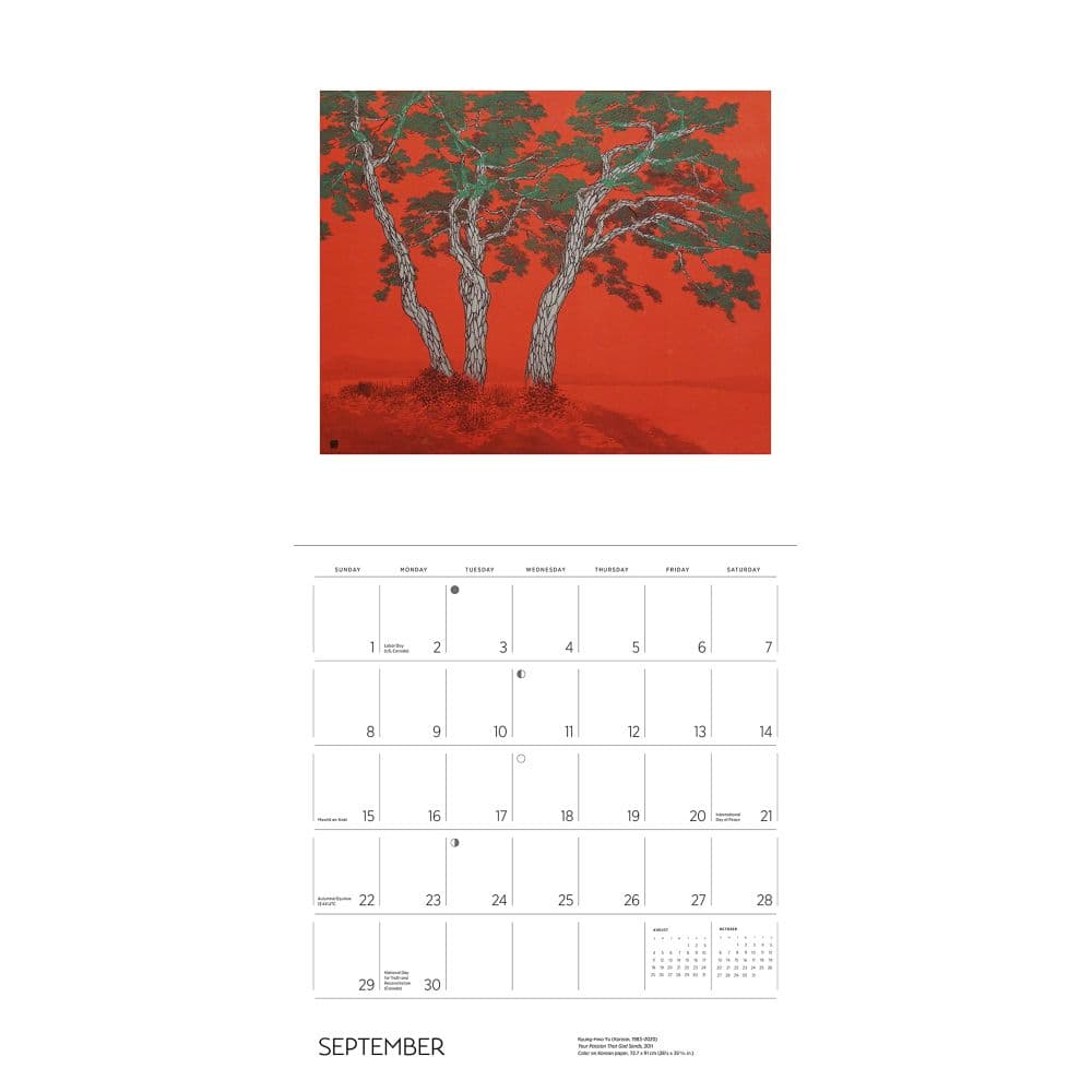 Yu Sacred Grove 2024 Wall Calendar