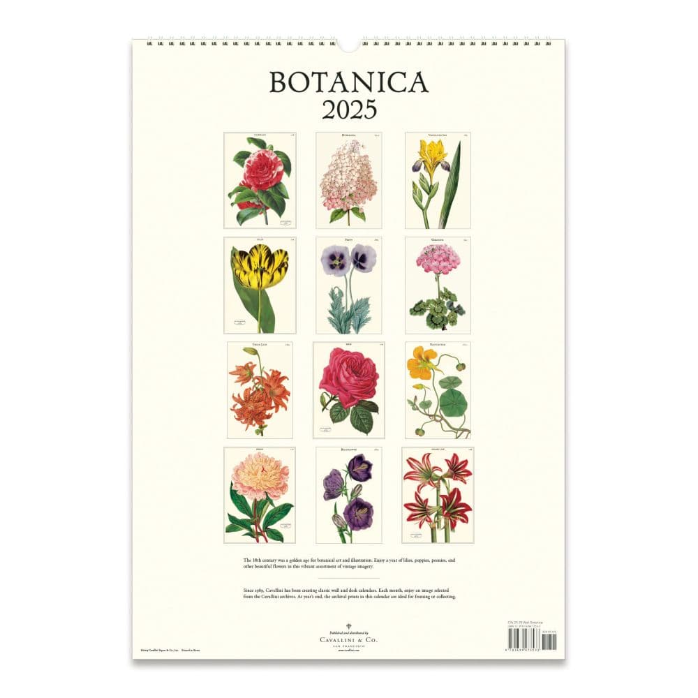 Botanica Art Poster 2025 Wall Calendar Second Alternate Image width="1000" height="1000"