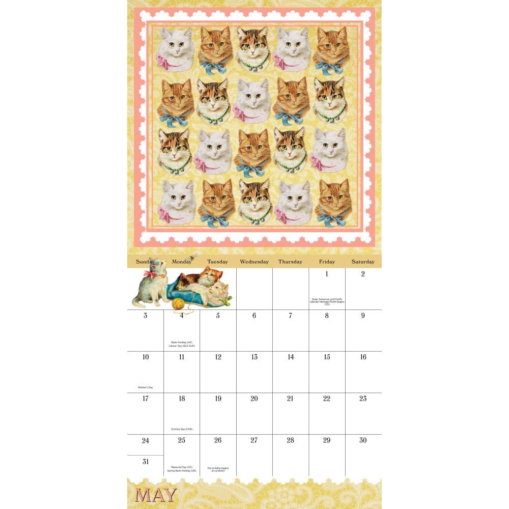 Victoriana Cats 2026 Mini Wall Calendar Third Alternate Image