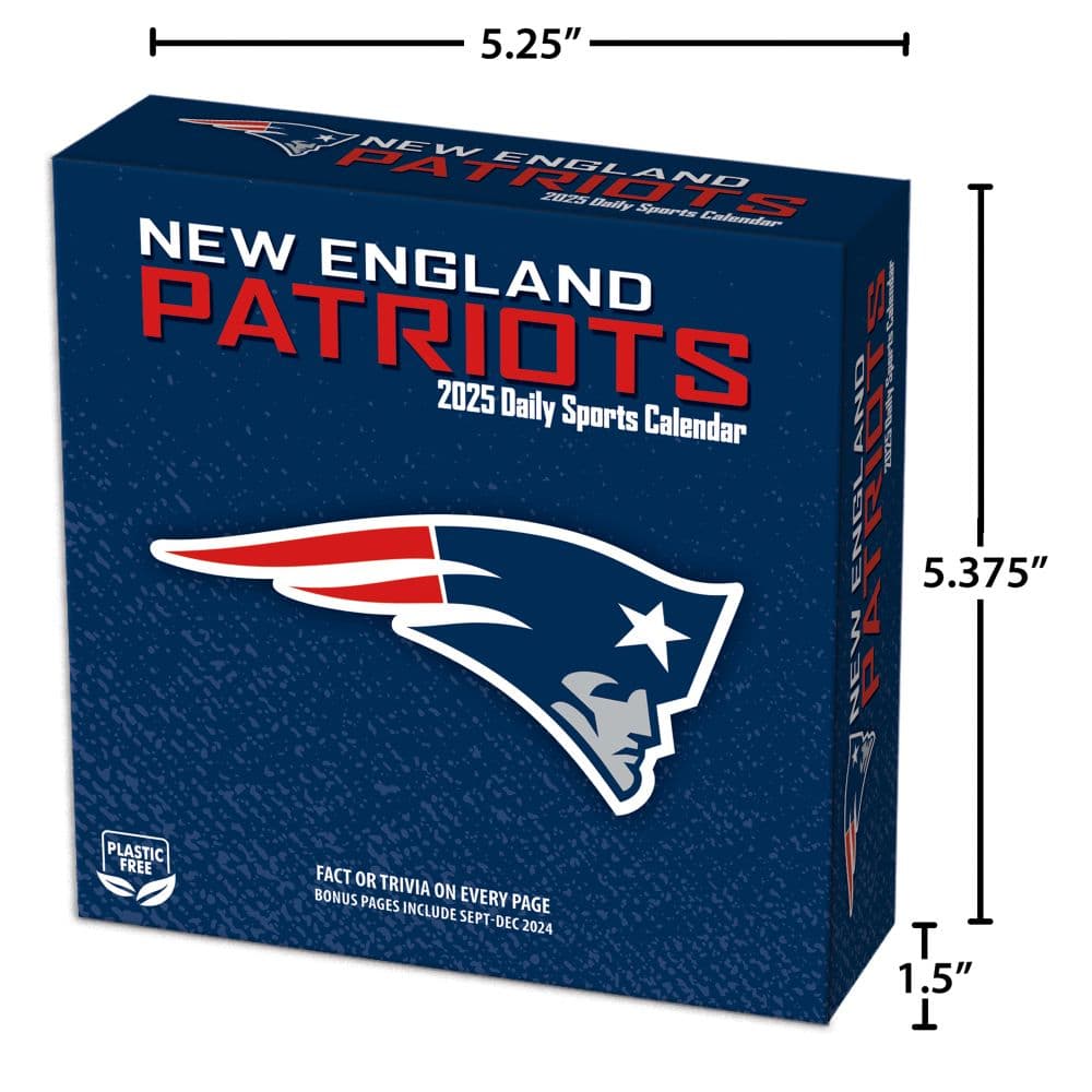 NFL New England Patriots 2025 Desk Calendar Fifth Alternate Image