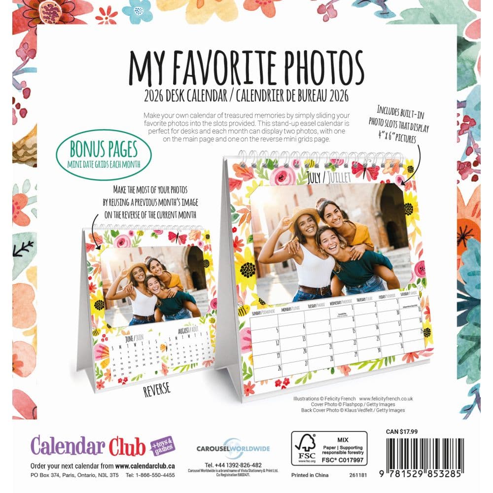 My Favorite Photos 2026 Easel Desk Calendar First Alternate Image