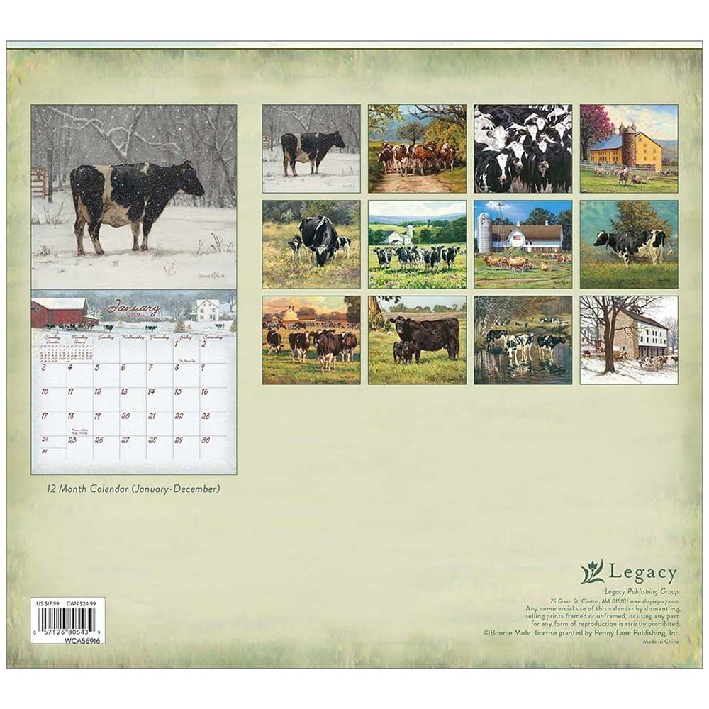 Cow Mohr Wall Calendar - Calendars.com