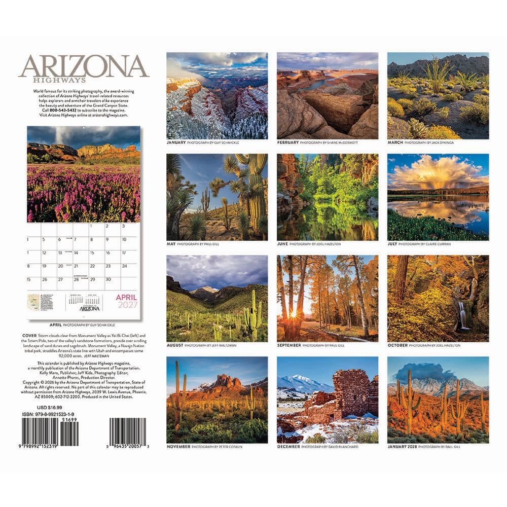 Arizona Highways Scenic 2027 Wall Calendar First Alternate Image