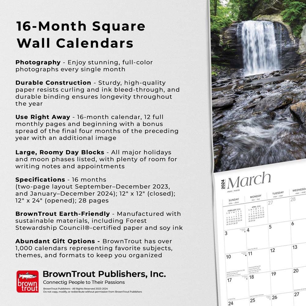 North Carolina Nature 2024 Wall Calendar