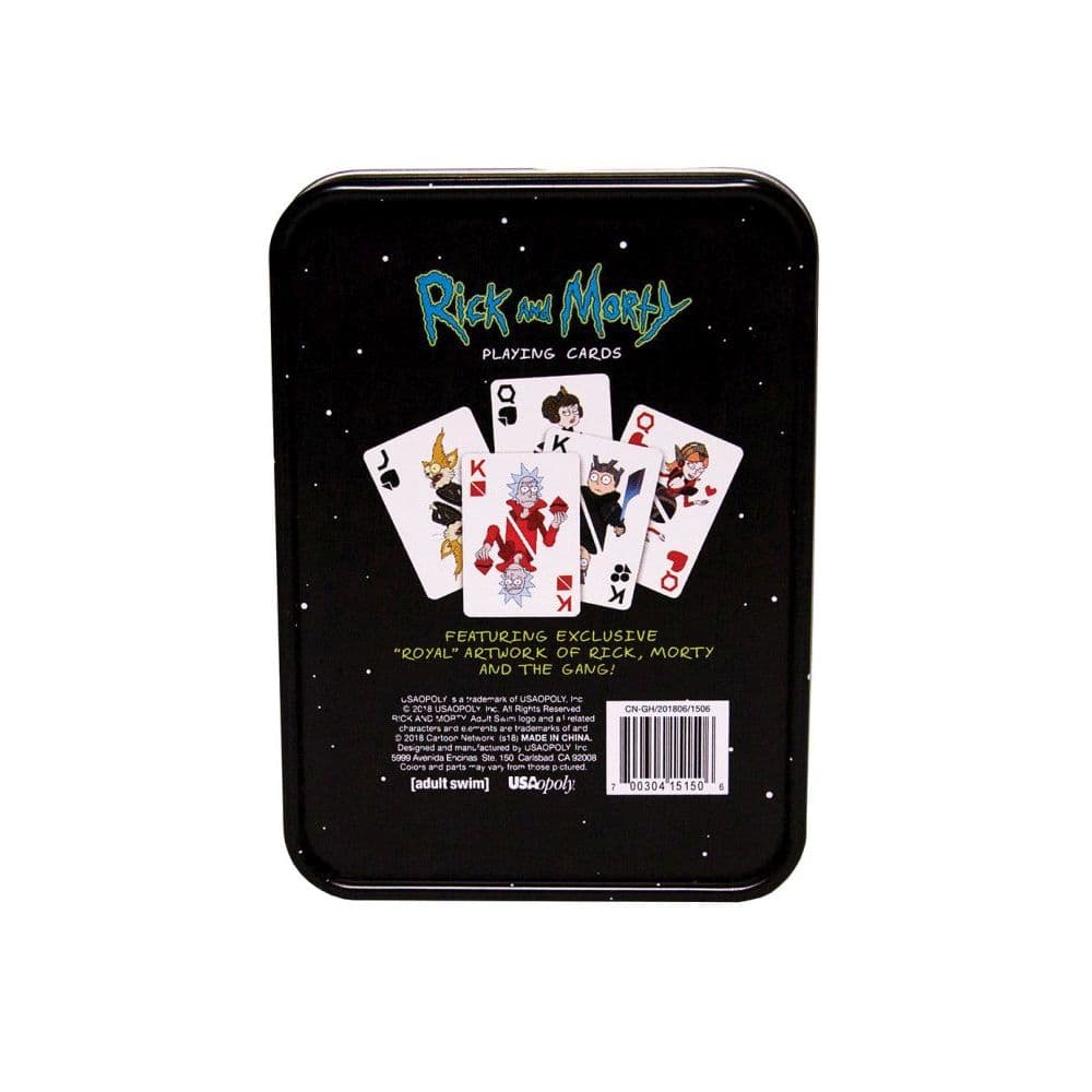 Rick and Morty Playing cards in Tin Alternate Image 1