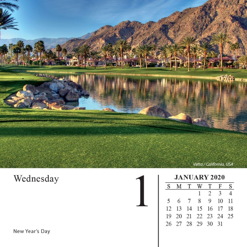 Golf Courses Desk Calendar