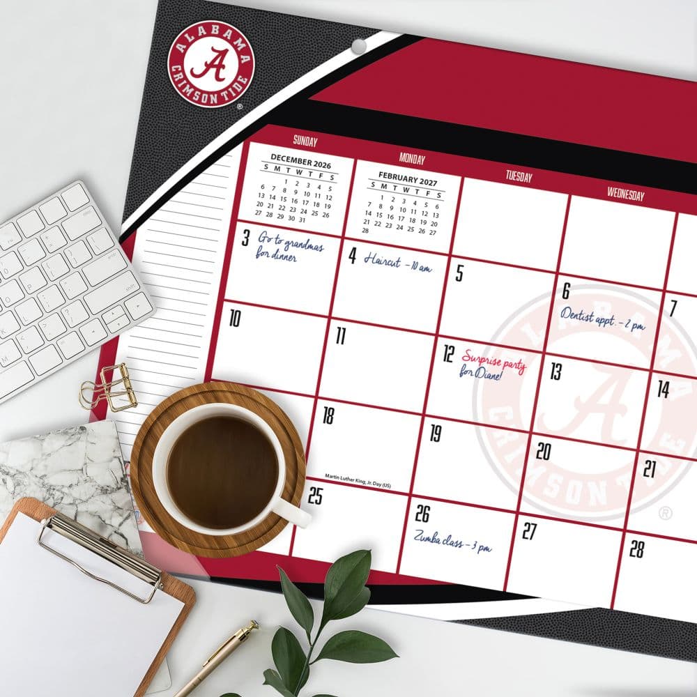 Alabama Crimson Tide 2027 Small Desk Pad Fourth  Alternate Image