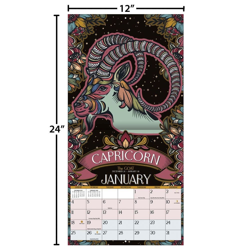 Zodiac 2026 Wall Calendar_ALT5