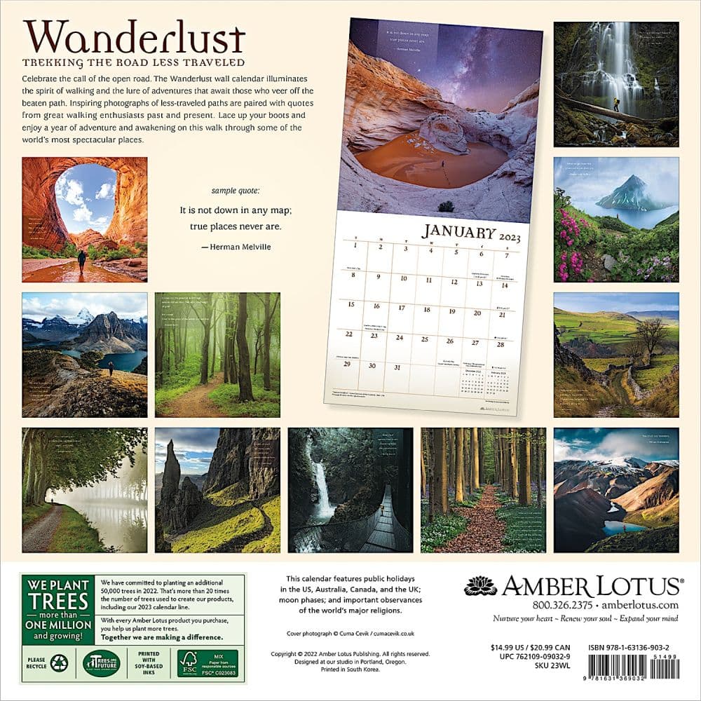 Wanderlust 2023 Wall Calendar - Calendars.com