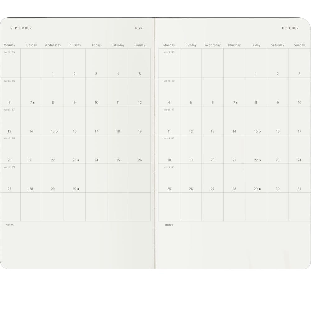 Moleskine Scarlet Red 2027 Large Soft Cover Weekly Planner Fourth Alternate Image