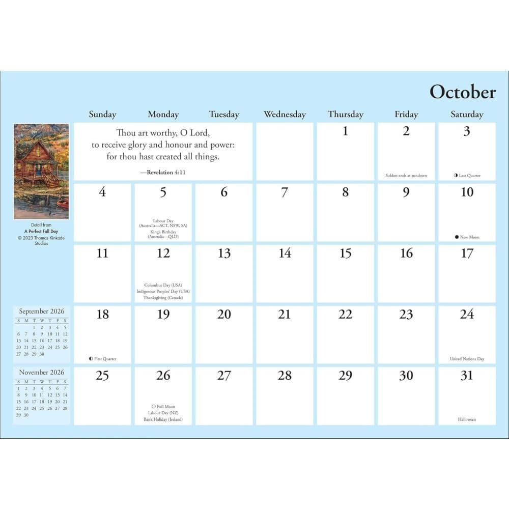 Thomas Kinkade Scripture 2026 Monthly Planner Third Alternate Image