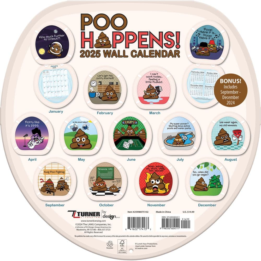 Poo Happens 2025 Wall Calendar First Alternate