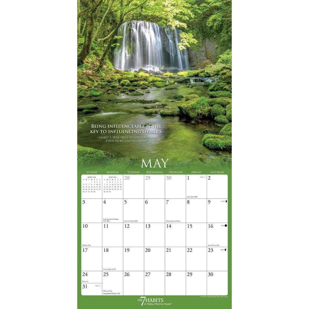7 Habits Of Highly Effective People Franklin Covey 2026 Wall Calendar Second Alternate Image