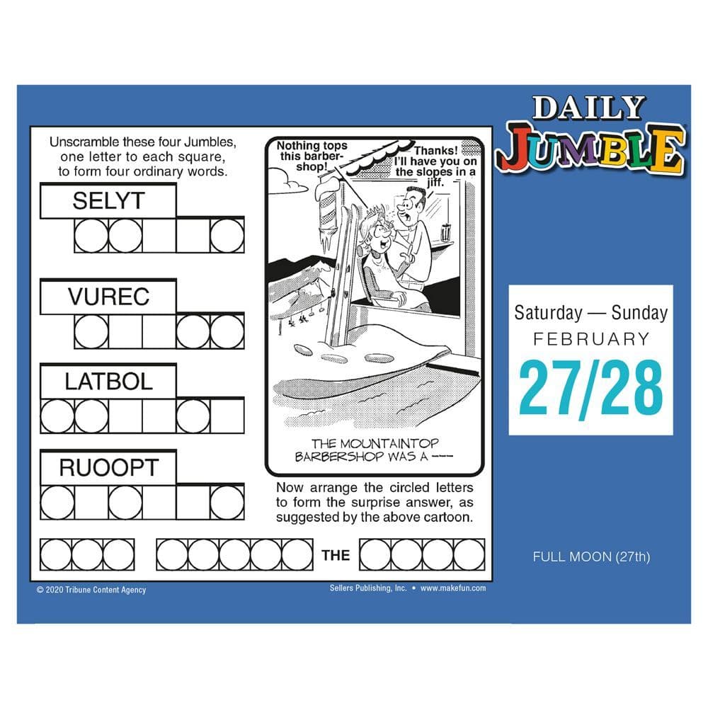 Daily Jumble Desk Calendar