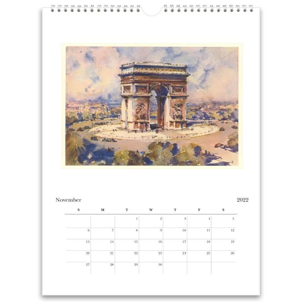 Paris Nostalgic 2022 Poster Wall Calendar - Calendars.com