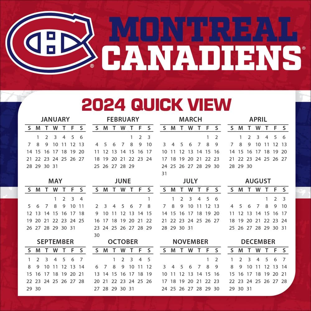 Montreal Canadiens 2024 Desk Calendar