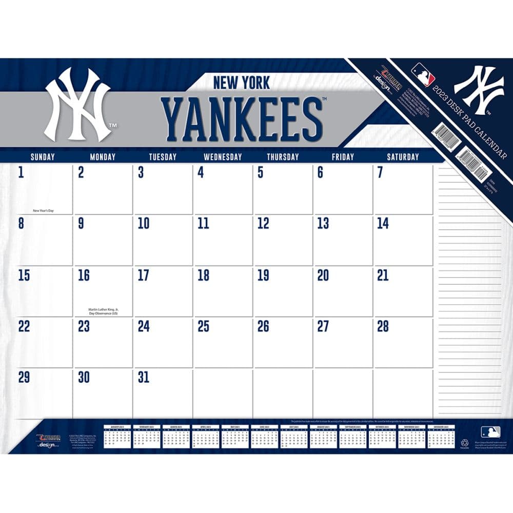 MLB New York Yankees 2023 Desk Pad - Calendars.com