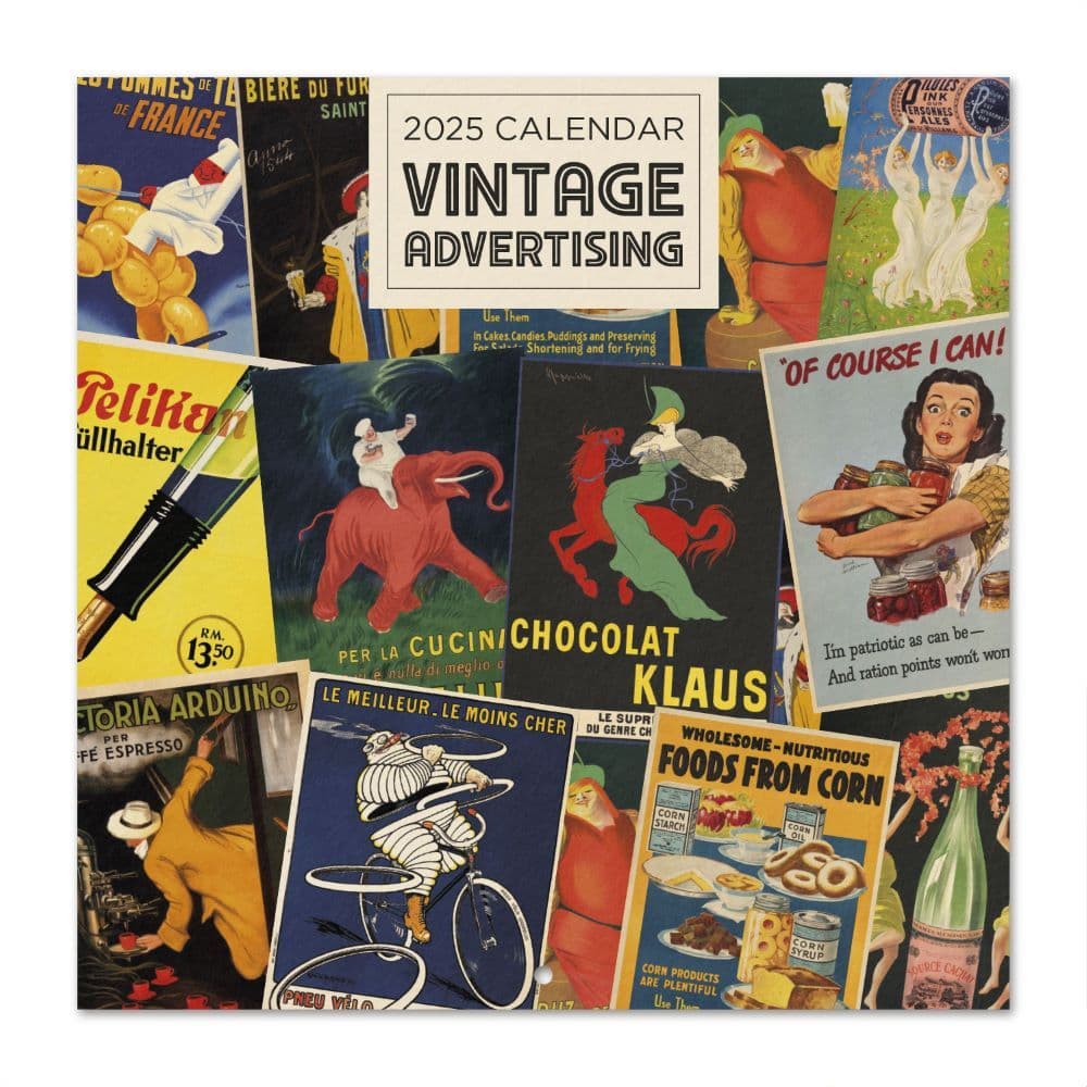 image Vintage Advertising 2025 Wall Calendar Main Image