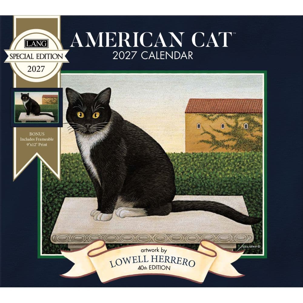 American Cat Special Edition 2027 Wall Calendar by Lowell Herrero