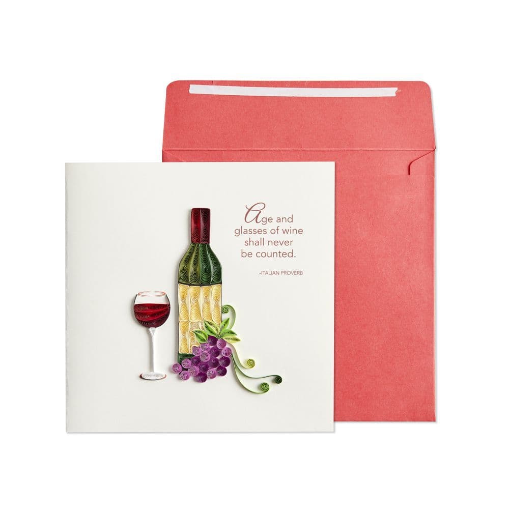 Wine Bottle Greeting Card