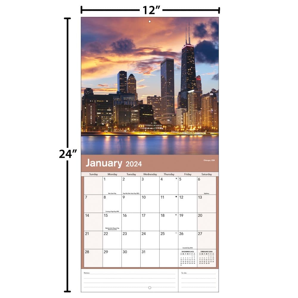 City Skylines 2024 Wall Calendar Alternate Image 4