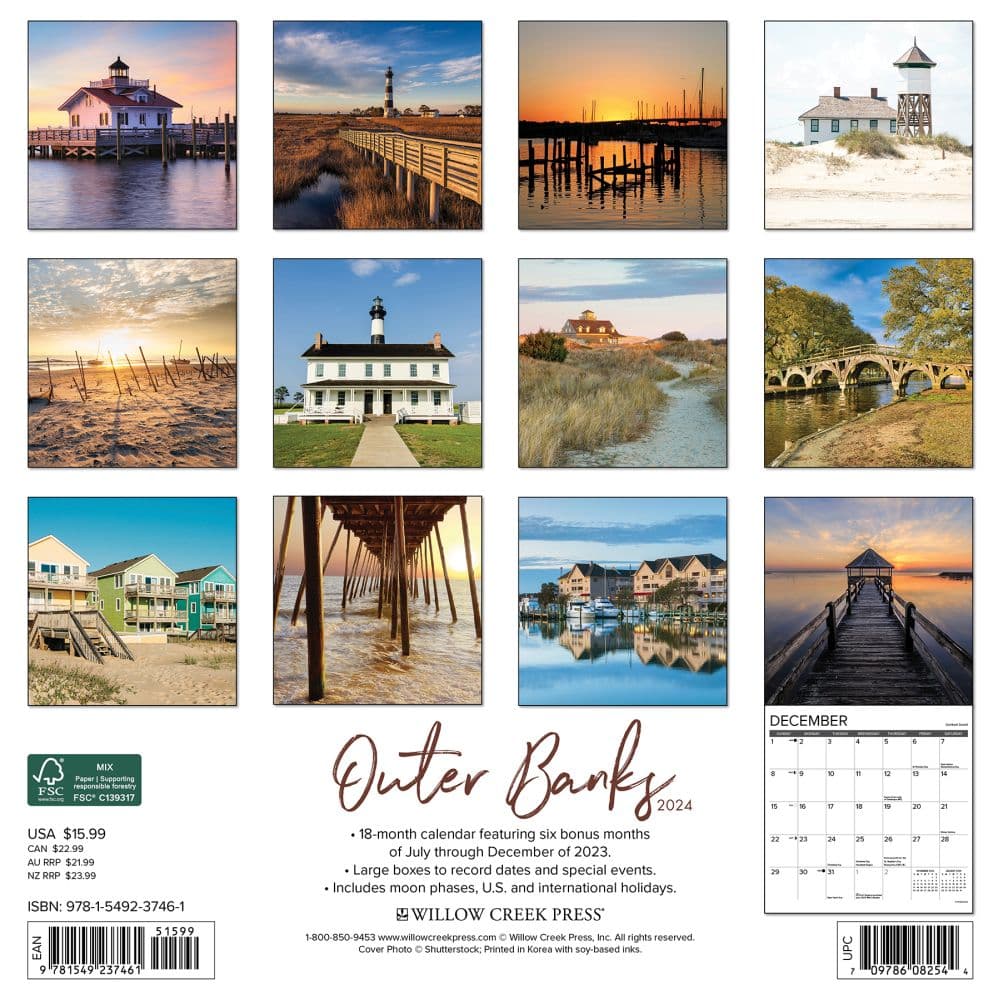 Outer Banks 2024 Wall Calendar